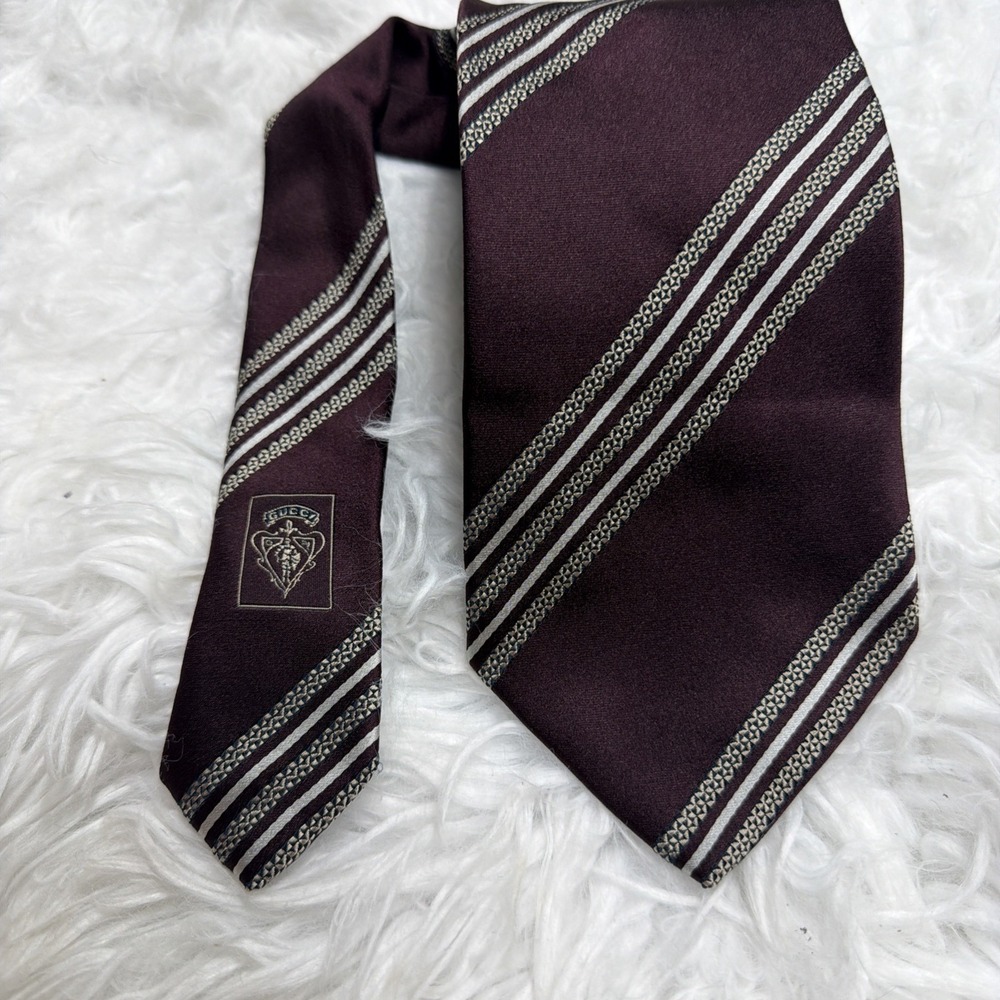 GUCCI (Current Line) Silk Tie Mens Formal Menswear Wedding Office Made In Italy